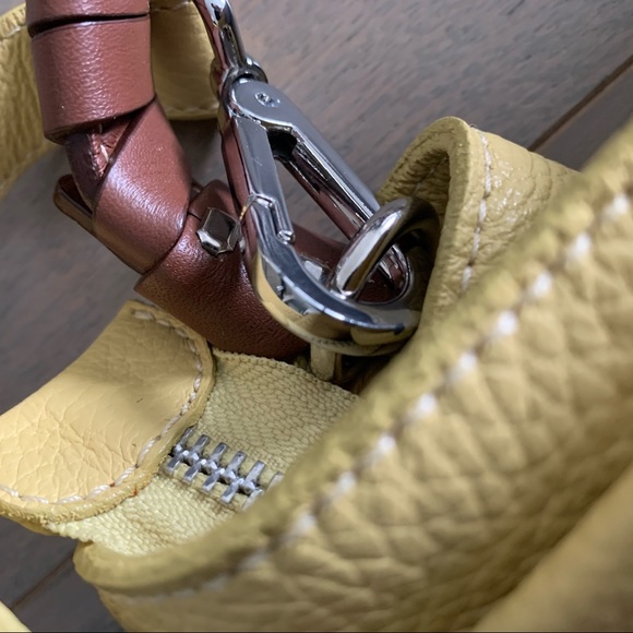 NICOLI Yellow Leather Hobo Satchel - Picture 10 of 13